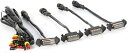 互換品 LED グリルマーカー 4連 トヨタ アンバー ライト タコマ TRD プログリル レンズ ランプ 12V スモーク