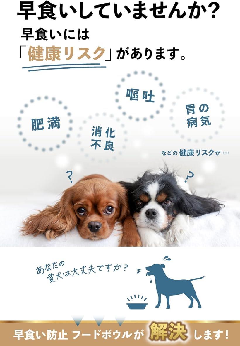 OHstoreの早食い防止 食器 犬 獣医師監修 フードボウル ペット 健康管理 中型犬 大型犬 向き 指歯ブラシ付 パープル (パープル)｜アングル3