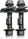 キャンバーボルト 調整 調整式 14mm M14 超硬 車 汎用 2本 セット(ダークグリーン)