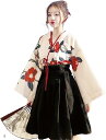 大正ロマン レトロコスチューム 和風コスプレ 黒 ブラック 袴 ロリータ ショート丈 和装 和服 女装 イベント アクセサリー付き(ブラック, S)