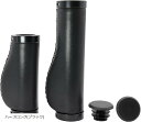 エルゴグリップ クロスバイク 自転車 22.2 mm ハンドル PU レザー ロング ハーフ ショート オシャレ ブラック(ハーフロング(ブラック), ショートロング(ブラック))