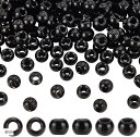 200個 ガラスビーズ 大穴ビーズ 穴3.5mm ラウンド 丸型スペーサービーズ 丸型ルースビーズ アクセサリーパーツ ジュエリー DIY ハンドメイド 手芸材...