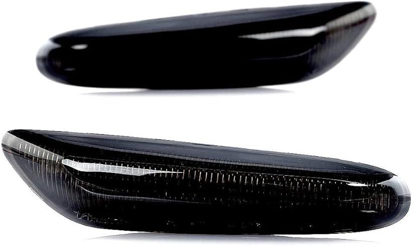 BMW用 LEDサイドマーカー 流れるタイプ ウインカー ダイナミック スモークレンズ シーケンシャル コネクタ仕様 左右1組 E60 E61 E90 E91 E92 E93 E81 E82 E88 E46 E83 E84 (スモーク)