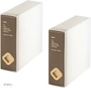 cd 収納ケース 24枚 ブルーレイ DVD 収納ボックス プラスチック製 不織布 2個セット(ブラウン)(2)