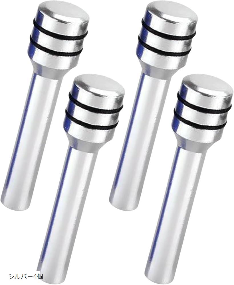 互換品 ドアロックピン スズキ ジムニー 汎用 ドアロックノブ 自動車 アルミ合金 軽自動車 軽トラ カスタム パーツ 交換 部品 4個 銀 (シルバー4個)