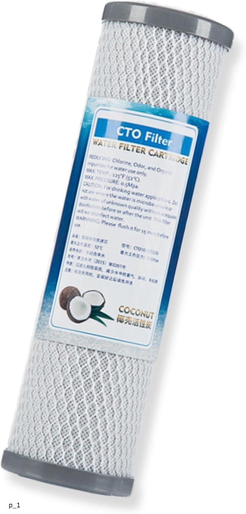 互換品 社外 アクアリウム 水槽 浄水器 フィルター CTO スタンダード ヤシ殻 圧縮活性炭 塩素 味 臭い 吸着 除去 10インチ 1本 (p_1)