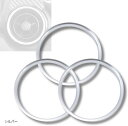 マツダ CX-3/MX-5/ND ロードスター用 エアコンリングカバー メッキ 3個セット(シルバー)(2)