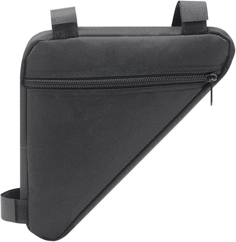 フレームバッグ 自転車 防水 大容量 ロードバイク マウンテンバイク ポーチ 小物収納 前後取り付け可能 サイクリング (ブラック)