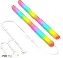 AOSOR 簡易水冷 CPUクーラー用 LEDホースカバー ARGB 5V 3PIN 2本セット ST390 39cm(ST390 39cm)(2)