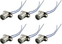 電球ソケット テールライト 車 トラック LED S25 P21/5W ダブル球 6点セット 交換 予備 簡単取付
