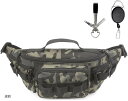 釣りバッグ フィッシングバッグ ヒップバッグ ショルダーバッグ タックルバッグ 2WAY ピンオンリール ラインカッター 付き 登山 サバゲー 多機能 黒(迷彩...