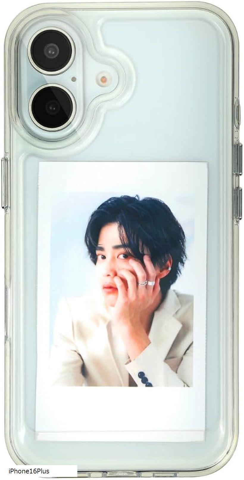 オーロラシート付き スマホケース iPhone の透明感》 可愛い 韓国 シンプル クリアケース CC-200 iPhone16Plus (クリア, iPhone16Plus)