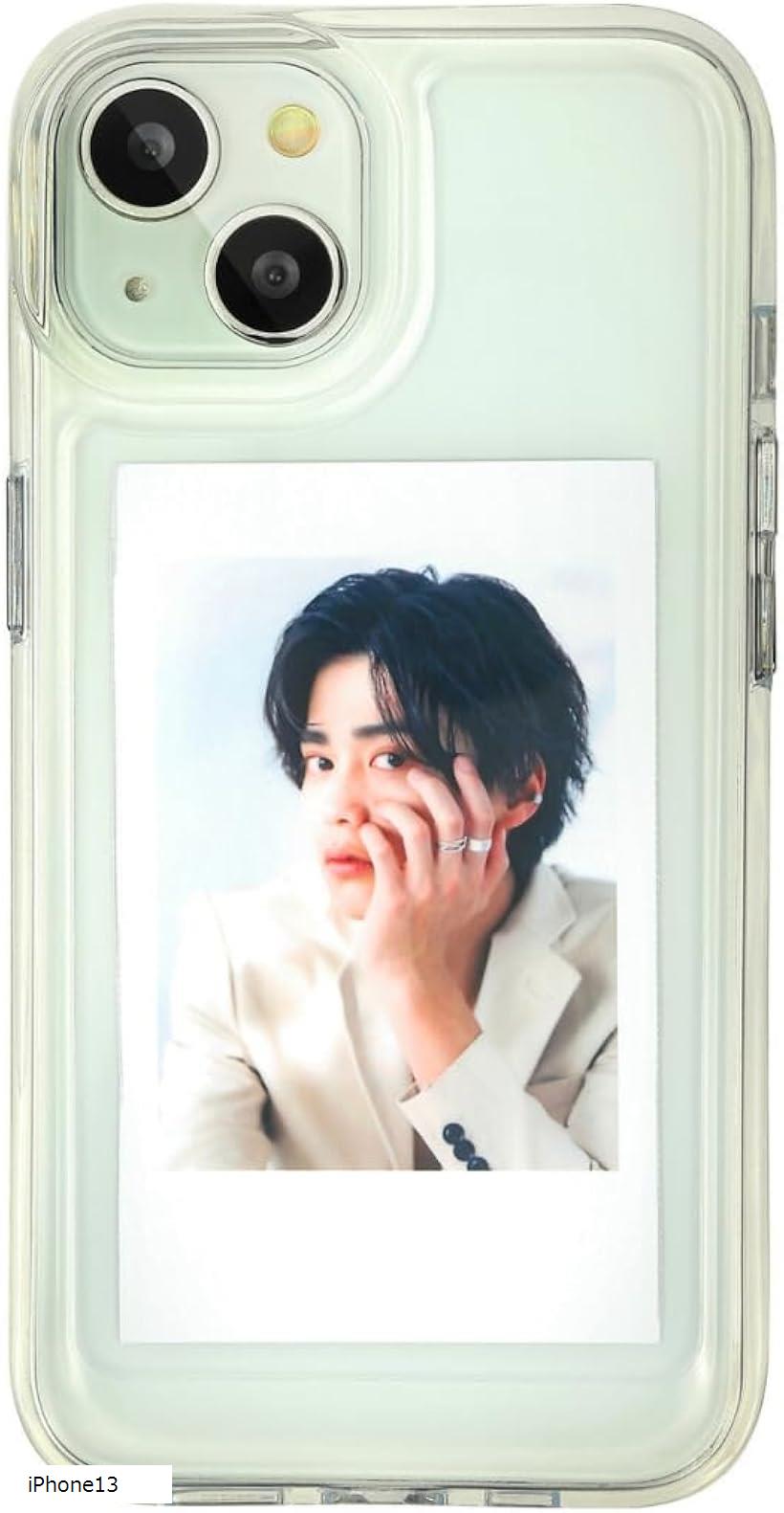 オーロラシート付き スマホケース iPhone の透明感》 可愛い 韓国 シンプル クリアケース C ...