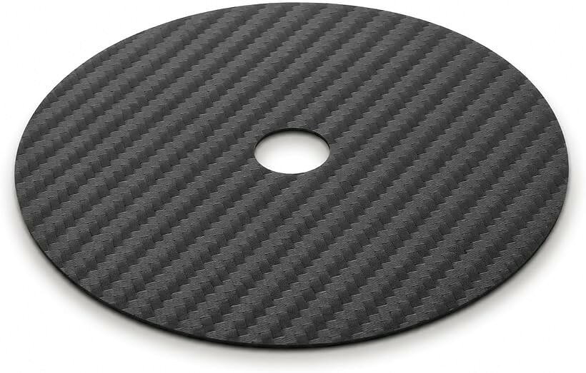 CDスタビライザー ブラック カーボンファイバー 厚み0.4mm チューニング パッド デ...