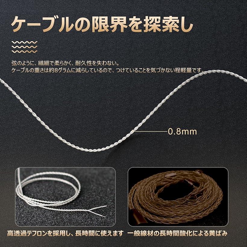 Aurora �ꥱ���֥� 2Pin IE���� IE���꡼�� SENNHEISER�� 3.5mm IE80S/IE80/IE8�ʤɤ�Ŭ�礹�� 2�� �����OFC���å� Ĺ��120cm (IE80S/IE80/IE8��, 3.5mm)