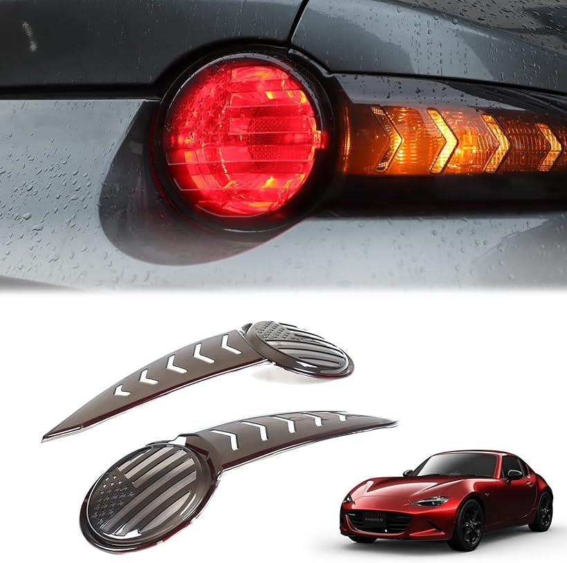 互換品 新型 マツダ ロードスター RF ND系 2016～2023に適用 テールライトカバー サンシェード ブレー..