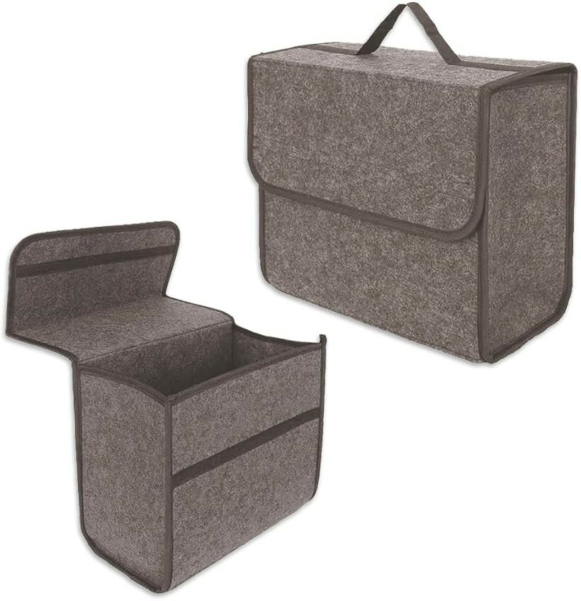 車 トランク 収納ケース 折りたたみ フェルト製 傷つけない 蓋付