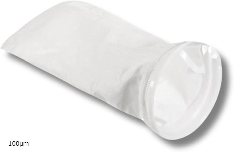 白点虫 除去 フィルターソックス 対策 白点キャッチャー アクアリウム 濾過 熱帯魚 金魚 メダカ 白点フィルター バグフィルター 水槽 白点虫対策 100μm (ホワイト)