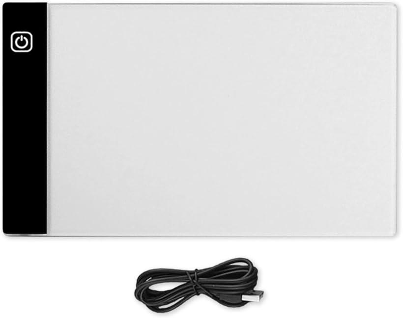 LED トレース台 A5サイズ 薄型 USB給電 3段階調光 (ブラック)