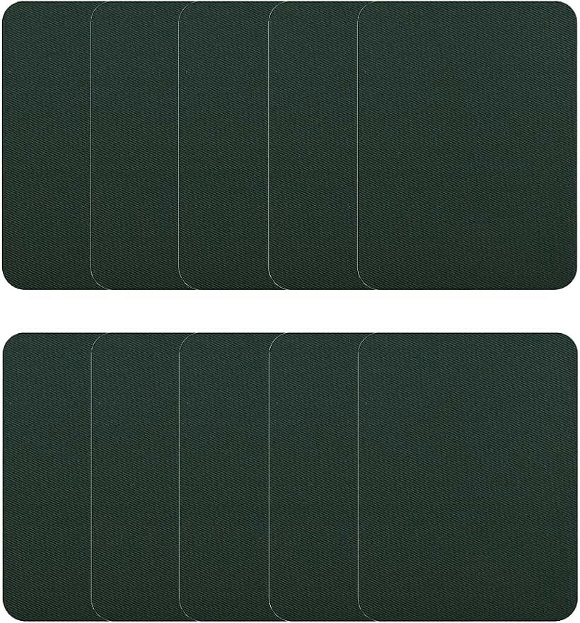 補修パッチ アイロン接着 長方形 9.5cmx12.5cm (ダークグリーン) ohstore-10647128 OHstore パッケージ画像