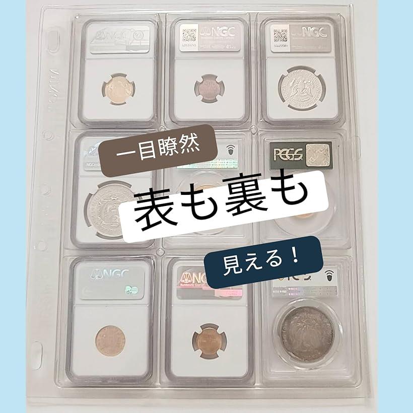 OHstoreの✦ルナシェ コインアルバム用リフィル 収納ポケット シート コレクション用 硬貨 保管ケース クリアポケット 追加リフィル 記念コイン対応 両面クリア 市販バインダー対応｜アングル3