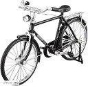 自転車 ミニチュア 完成品 模型 バイク フィギュア レトロ 合金 1/10(ブラック, 単品)