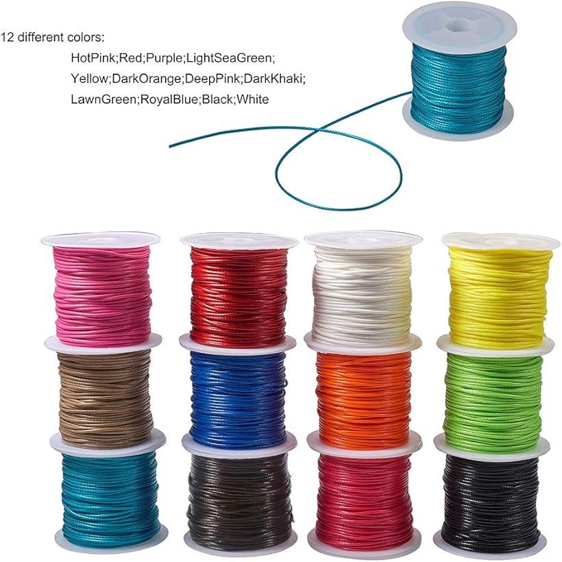 PandaHall Elite ��å��������� 1mm Ϲ����ɳ ���������� 12���� ��10m/�� (12�� 1mm 120m, ��1mm������10m/�����롢12������)