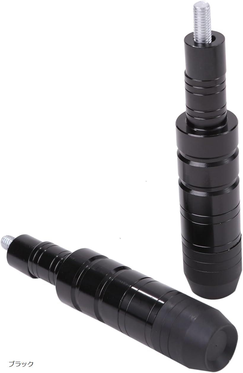 互換品 マフラーガード エンジンガード マフラースライダー プロテクター M8 2本 ブラック (ブラック)