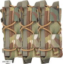 マガジンポーチ マグポーチ TACOスタイル ハンドガン シングルカラム~デザートイーグル、MP7など対応 MOLLE ベルト 両方対応 サバゲー CORDURA 実物ナイロン仕様(迷彩3個セット)