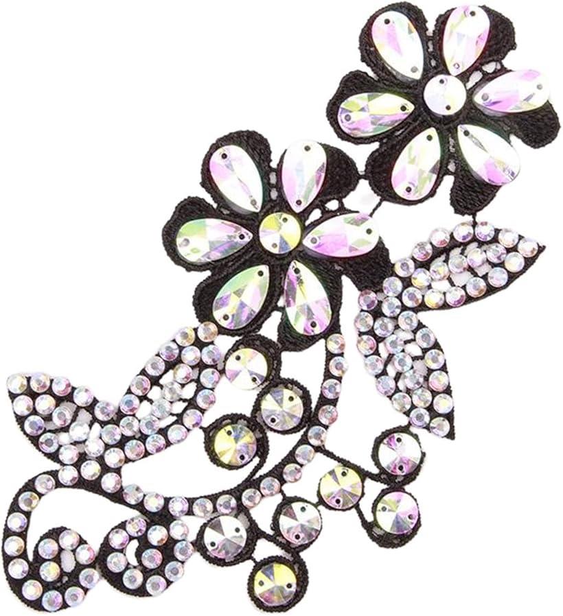 社交ダンス ヘア アクセサリー 部分 ヘアピース 髪飾り ラインストーン 小物 ラテン モダン フラワーa ..