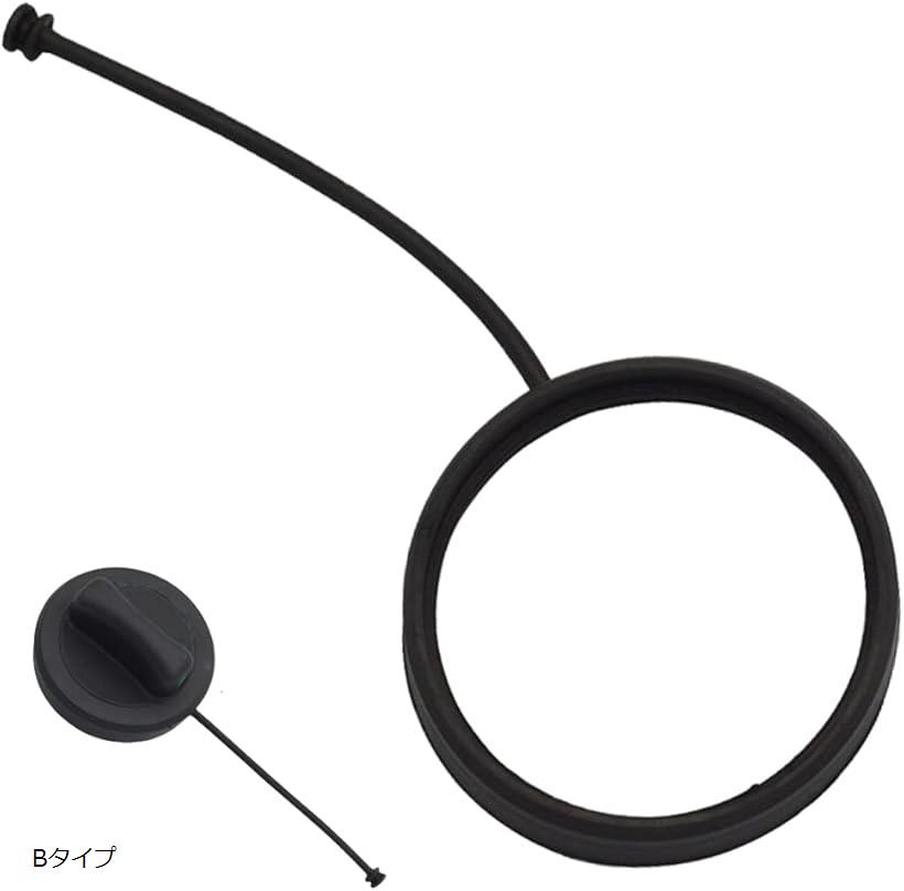 燃料キャップ ストラップ 燃料タンク フューエルキャップ 紐 ひも ベンツ 交換 (ブラック, Bタイプ)