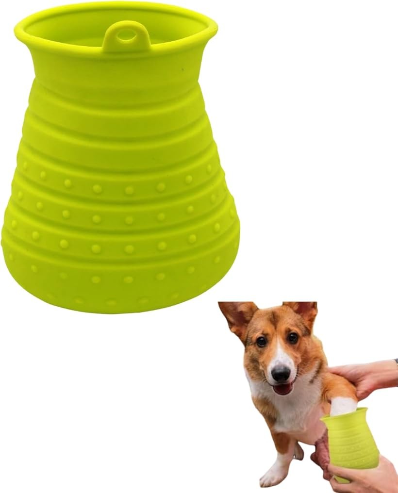 犬 足洗いカップ 足洗いブラシ ブラシカップ フットブラシ シリコーン 散歩後 マッサージ ペット 散歩グッズ お出かけ ドッグラン (グレー)