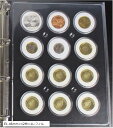 ✦ルナシェ コインアルバム用リフィル 収納ポケット シート コレクション用 硬貨 保管ケース クリアポケット 追加リフィル 記念コイン対応 両面クリア 市販バインダー対応(46mmx12枚x1レフィル, 1レフィル)
