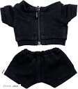 ぬい服 ぬいぐるみ 人形 ジャージ(ブラック, 15cm)