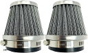 MONOSTORE パワーフィルター バイク 原付 スクーター オートバイ エアクリーナー エアフィルター ステンレス メッシュ バンド付き 50mm(2個)
