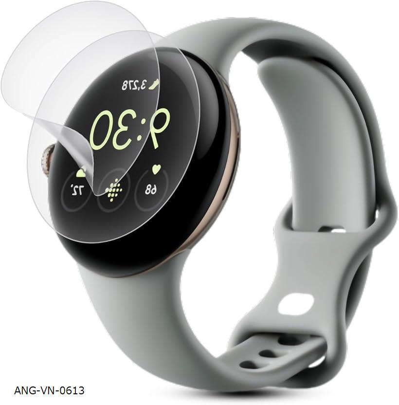 2枚 アンチグレアGoogle Pixel Watch 3 202445mm用 フィルム グーグルピクセルWatch3 保護フィルム TPU素材 サラサラ タッチ感 反射防止 浮き防止 気泡レス 滑り心地 (VEV-VNB-0613)