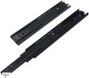 スライドレール 横付 伸縮 引き出し 棚 キッチン 収納 耐荷重45kg 2本セット(ブラック, 30cm)