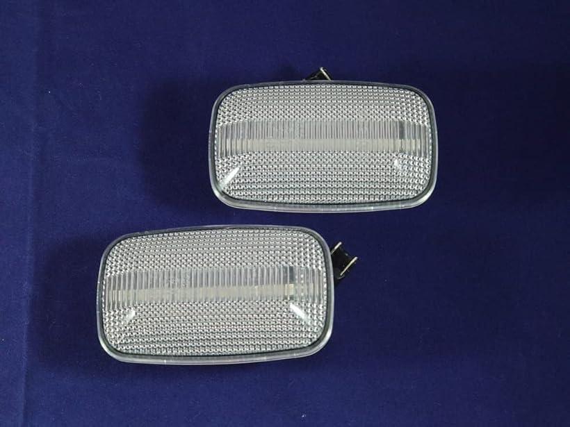 互換品トヨタ ランドクルーザー 70 80 100系 プラド 90系 ハイラックスサーフ 130 180系 ウインダム 20系 FJクルーザー 流れて光る クリアレンズ シーケンシャルサイドマーカー ウインカー (クリア)