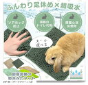 うさぎ マット トイレ ソアホック 洗濯機OK 足休め&トイレケアを両立。(30x30(ダークグリーンx2))