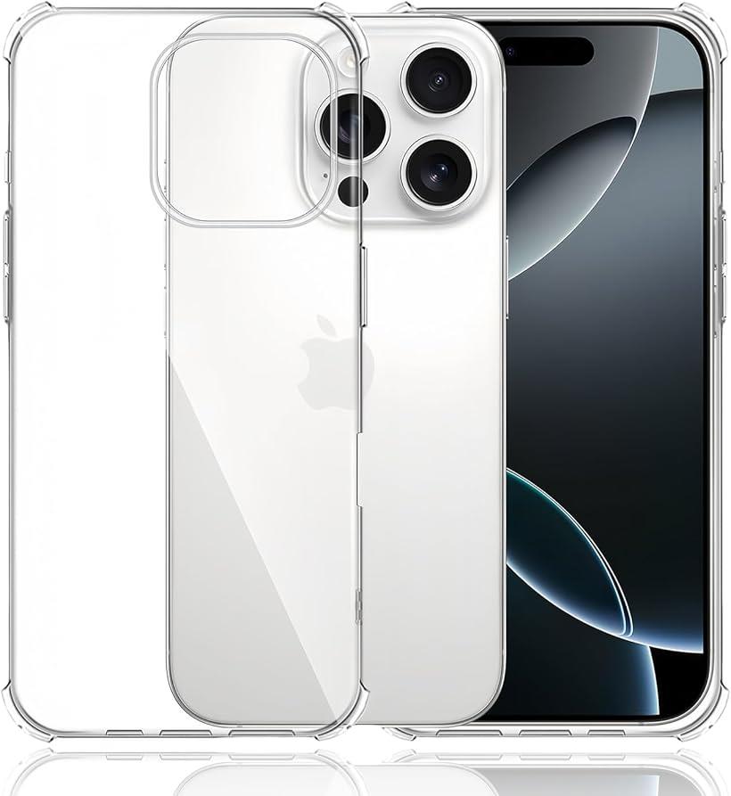 Rakuten - iPhone16 Pro ケース 耐衝撃 クリア tpu 透明 スリム 薄型 四隅強化保護カバーシリコン 指紋防止 黄変防止 防塵 ハンドストラップ バンパー ソフトケース 透明カバー 携帯カバー 軽量 case (TMK-UCI-571)