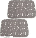 洗える ペットシーツ ペットシート 2枚セット おしっこ トイレ 小型犬 防水 吸収 消臭 洗濯 可 SN-321-PS(グレー, L:80X90cm)