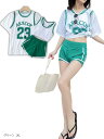 水着 レディース 3点セット 体型カバー ラッシュガード タンキニ 上下 メッシュ 着痩せ おしゃれ(グリーン, XL)
