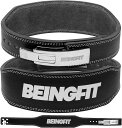 Beingfit トレーニングベルト レバーアクションベルト レザー 革 パワーベルト 筋トレ リフティングベルト パワーリフティングベルト デッドリフト スク...