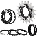 morytrade シングルスピード 変換キット コグ スペーサー スプロケット シマノフリー 対応 SSCX(ブラック, 18T)