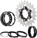 morytrade シングルスピード 変換キット コグ スペーサー スプロケット シマノフリー 対応 SSCX(ブラック, 22T)