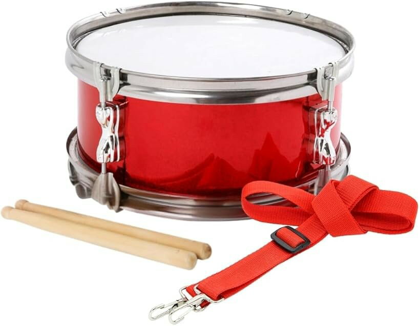 スネアドラム 小太鼓 パーカッション 演奏会 スティック2本 ストラップ付き 小型 直径30cm