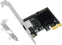 【全品P5倍★4/27 9:59迄】2.5G Gigabit LANカード ネットワークカード Realtek RTL8125BG PCI-E x1 接続 RJ45 NIC