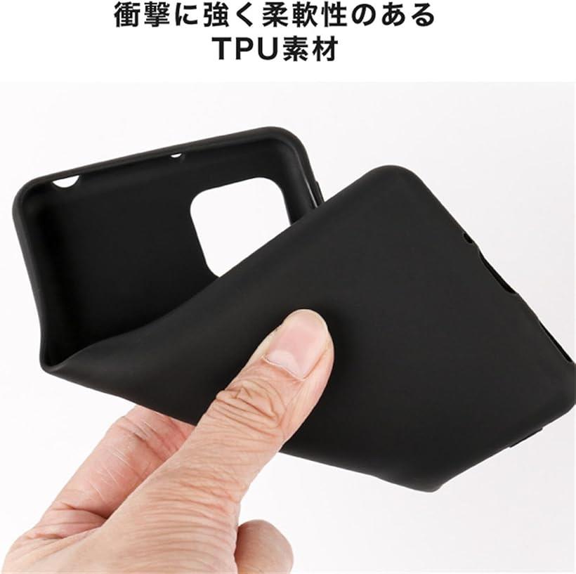 シンプルスマホ6 ケース ブラックSimple Sumaho6 A201SH用の保護ケース TPU 傷防止 軽量 柔軟 薄型 耐衝撃 携帯便利 全面保護BASIO active SHG09 マットブラック(OQW-HY-334)