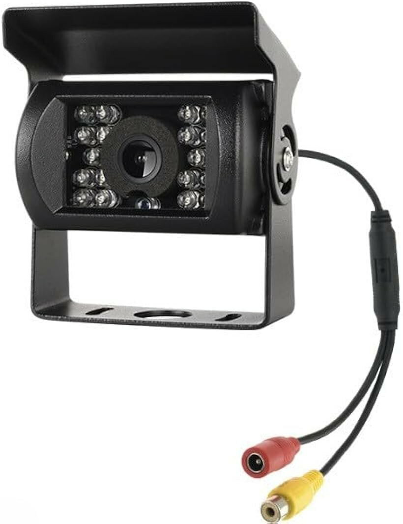 バックカメラ 18LED CCDカラーセンサー 12V 24V 夜間暗視 正・鏡像 赤外線 バスカメラ 大型車