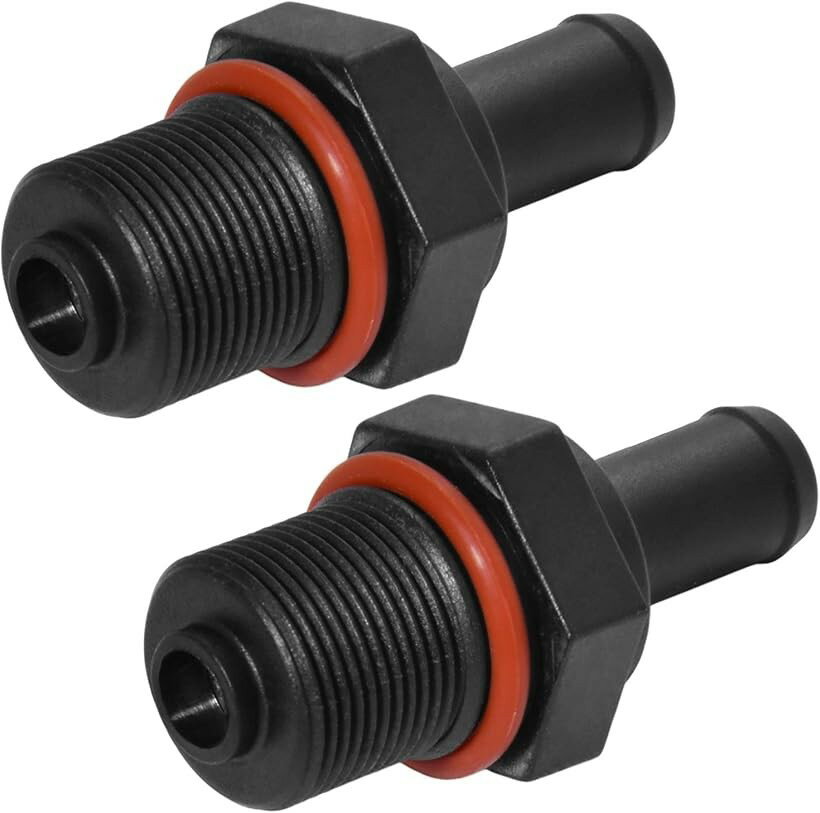 自動車用PCVバルブ 2個入り グロメット 排気ポジティブクランクケース換気フィッティング PCV排気制御..